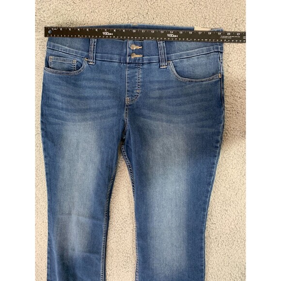 Women's Lee Riders Indigo 18P Jeans Bootcut Flare / Straight Cut Double Button - Picture 6 of 10